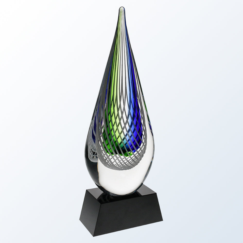 Blue Swirl Art Glass Award