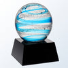 Blue Snow Globe Art Glass Award