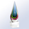 Teardrop Color Series Art Glass Award
