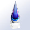 Teardrop Color Series Art Glass Award