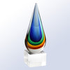 Teardrop Color Series Art Glass Award