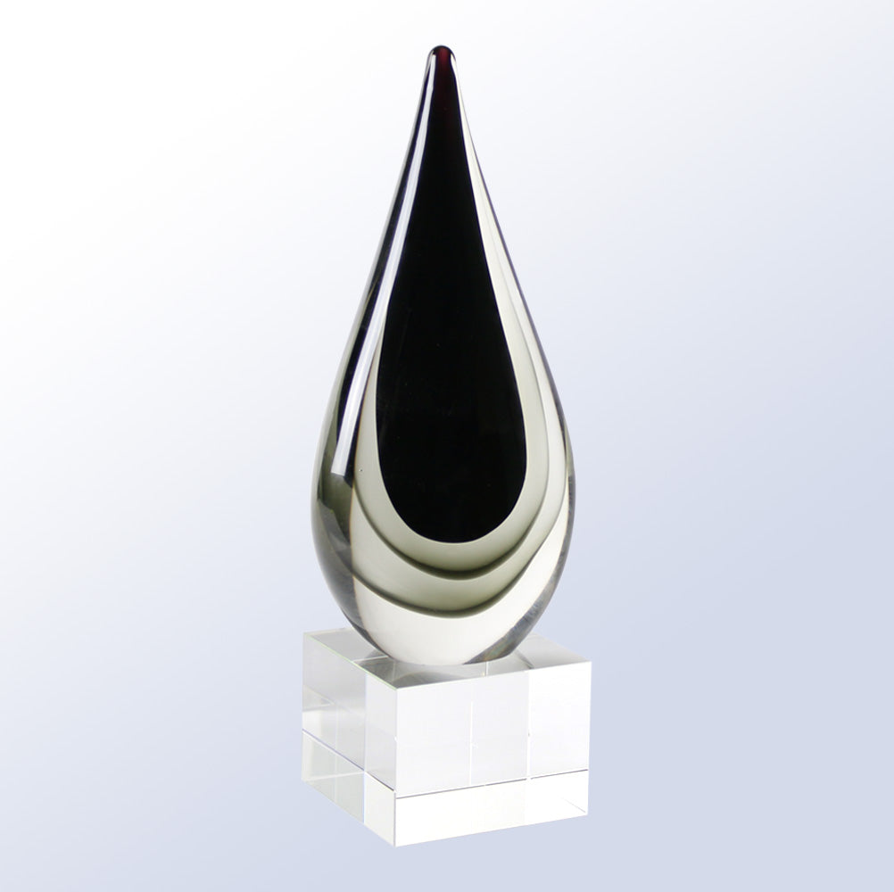 Teardrop Color Series Art Glass Award