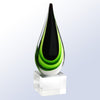 Teardrop Color Series Art Glass Award