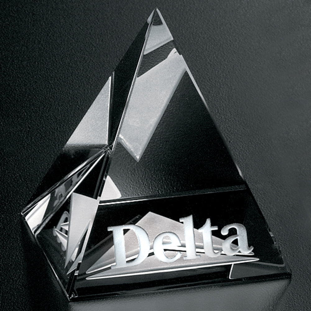 Pyramid Award 2-3/4" - Crystal D