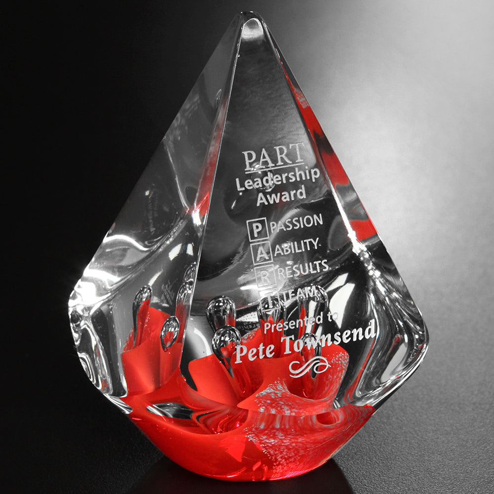 Red Quatro Pyramid 5" - Crystal D