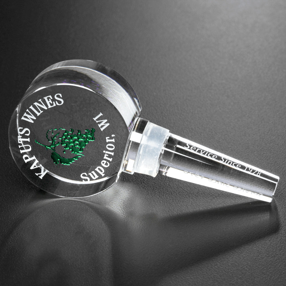 Riesling Wine Stopper 4" - Crystal D