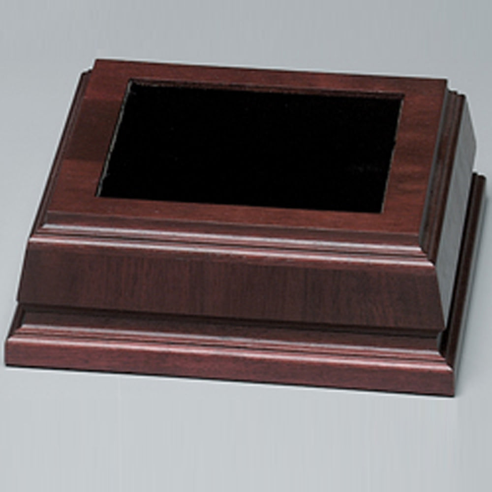 Royal Finish Walnut Award Base — Footprint and Recess