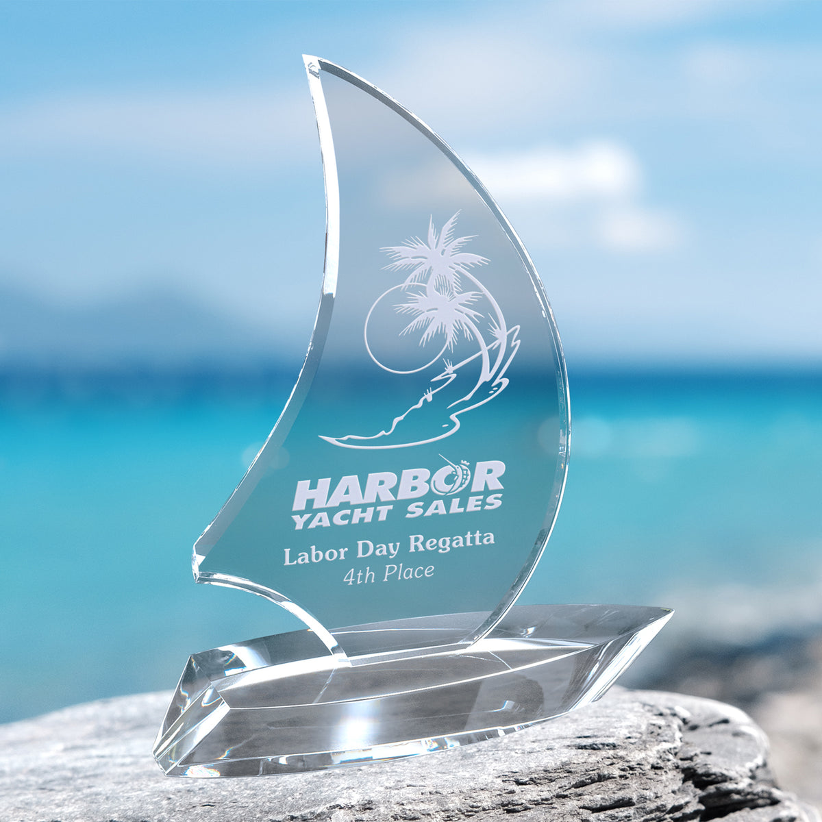 Sailboat Award 8" - Crystal D