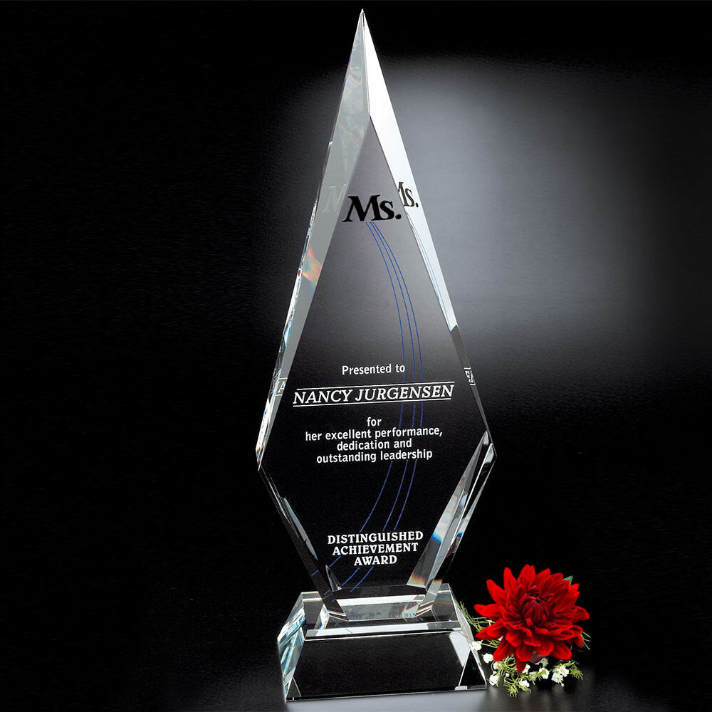 Solitaire Award 16-1/2" - Crystal D