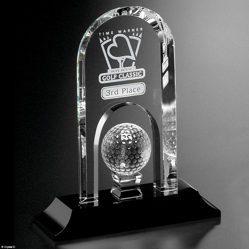 Springfield Golf Award 8-1/2" - Crystal D