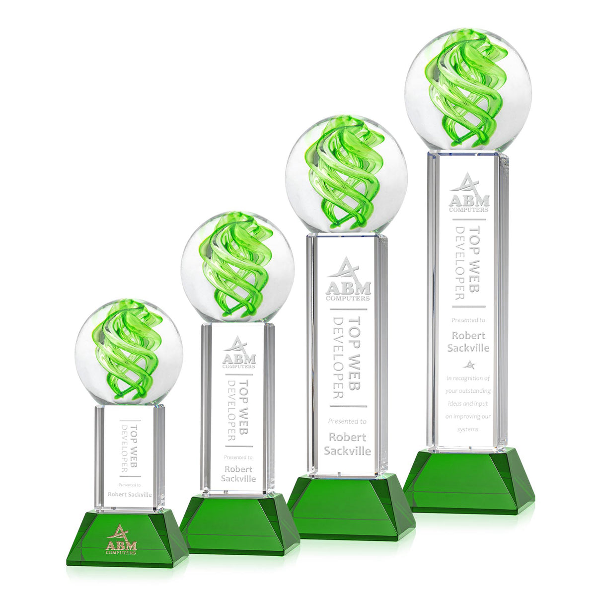 Vortex Award on Stowe Base - Green