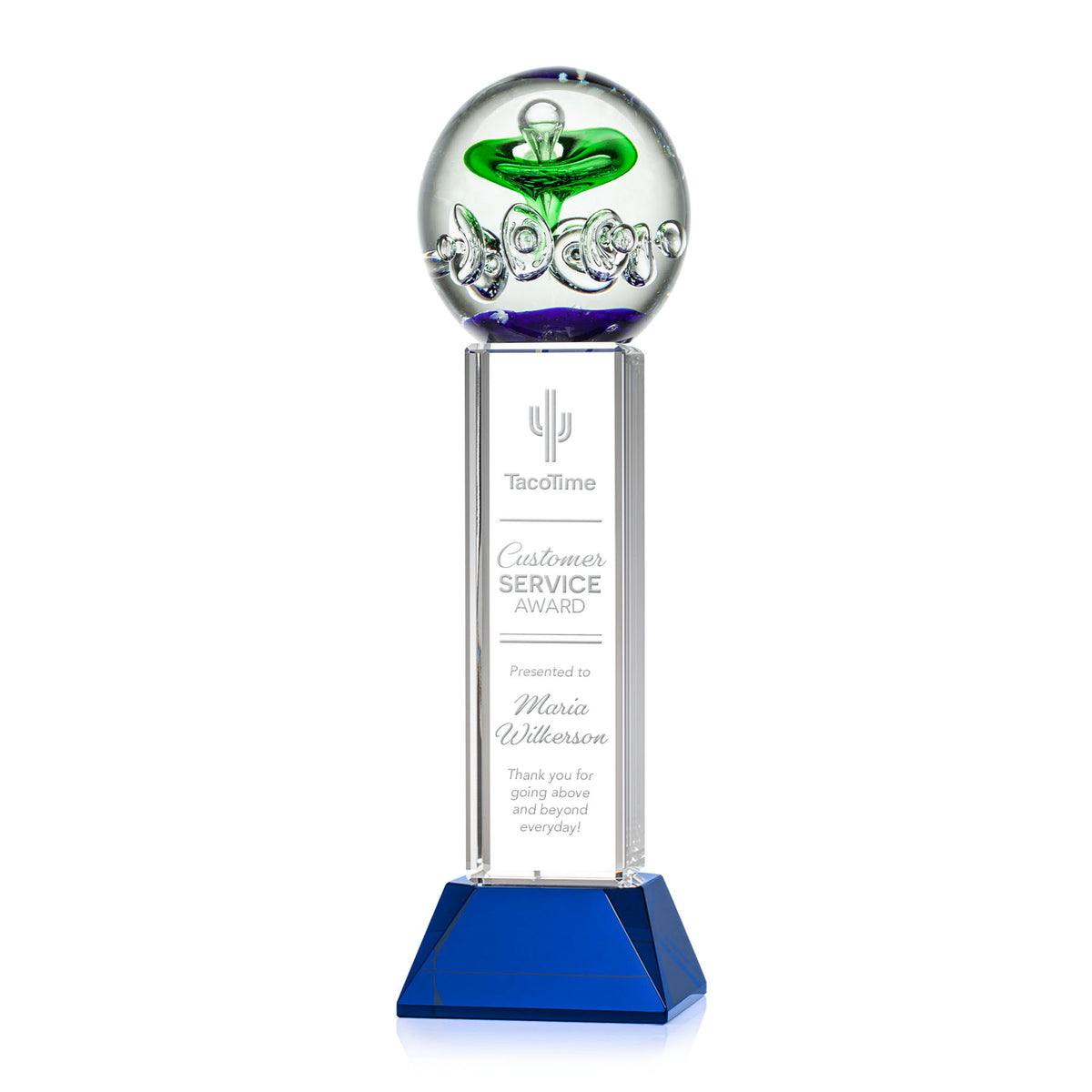 Aquarius Award on Stowe Base - Blue