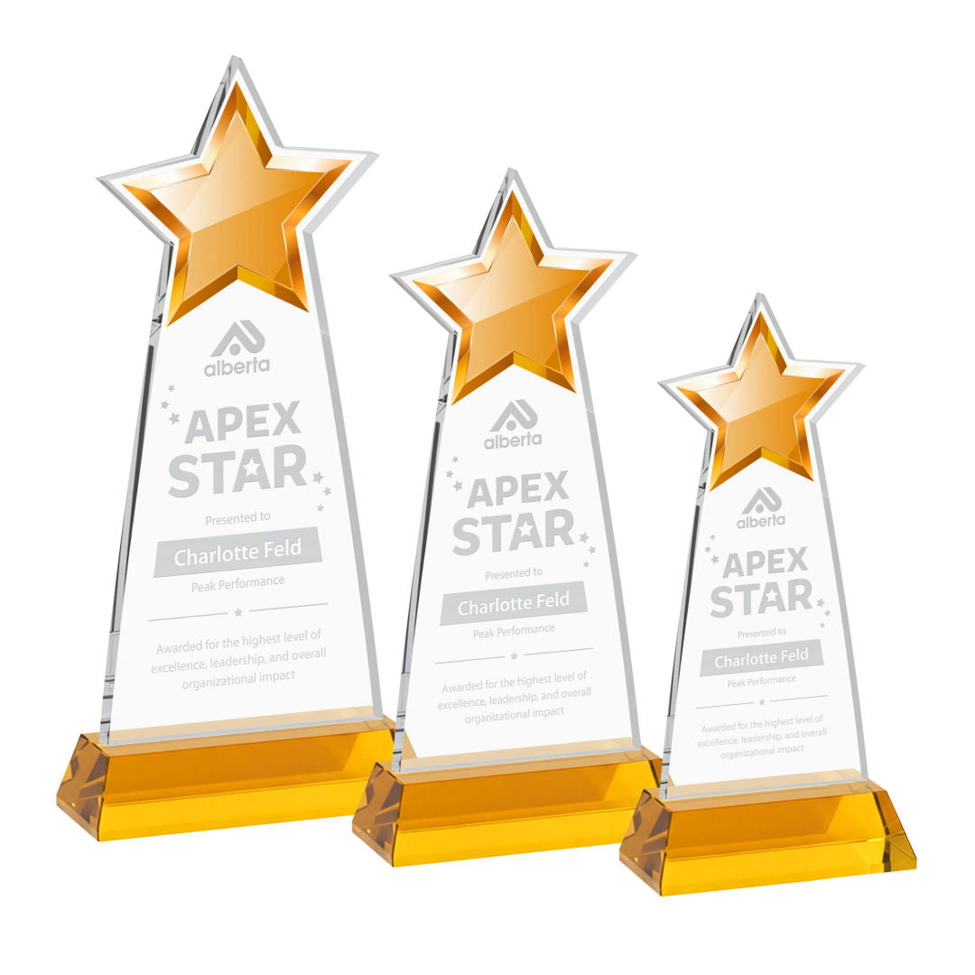 Starlite Award on Hartford Base - Amber — AWS4436-A