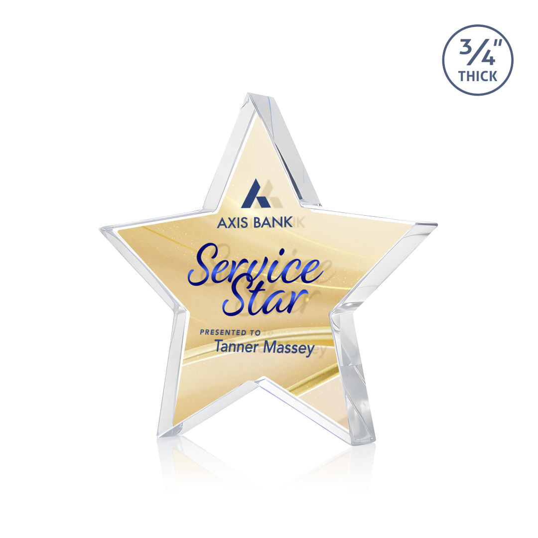 Esna Star VividPrint™ Double Sided Award - Clear — DSW2552