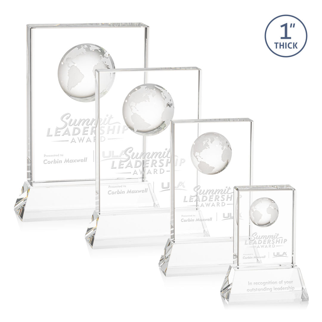 Ambassador Globe Award on Base - Clear — OPG51-C