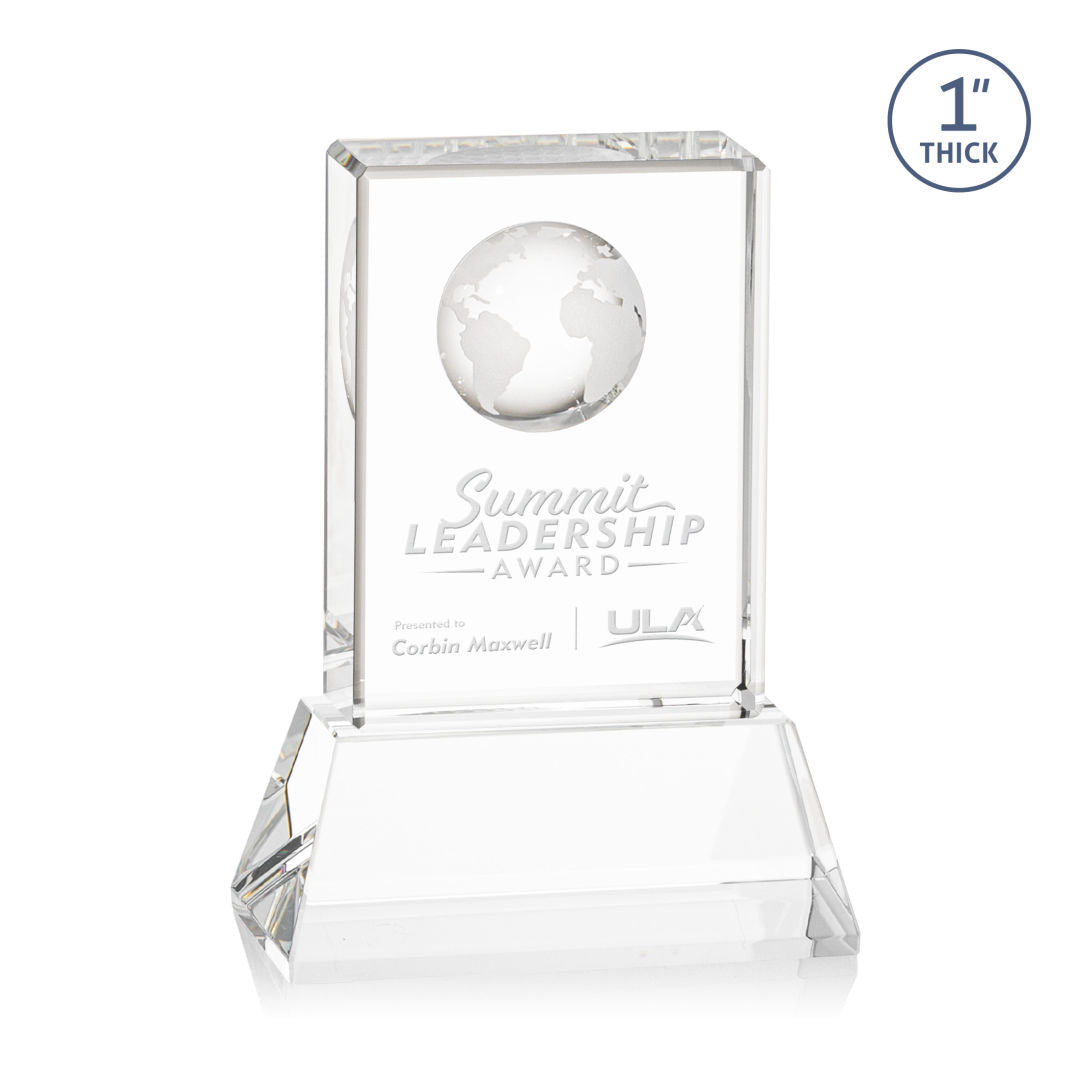Ambassador Globe Award on Base - Clear — OPG511-C