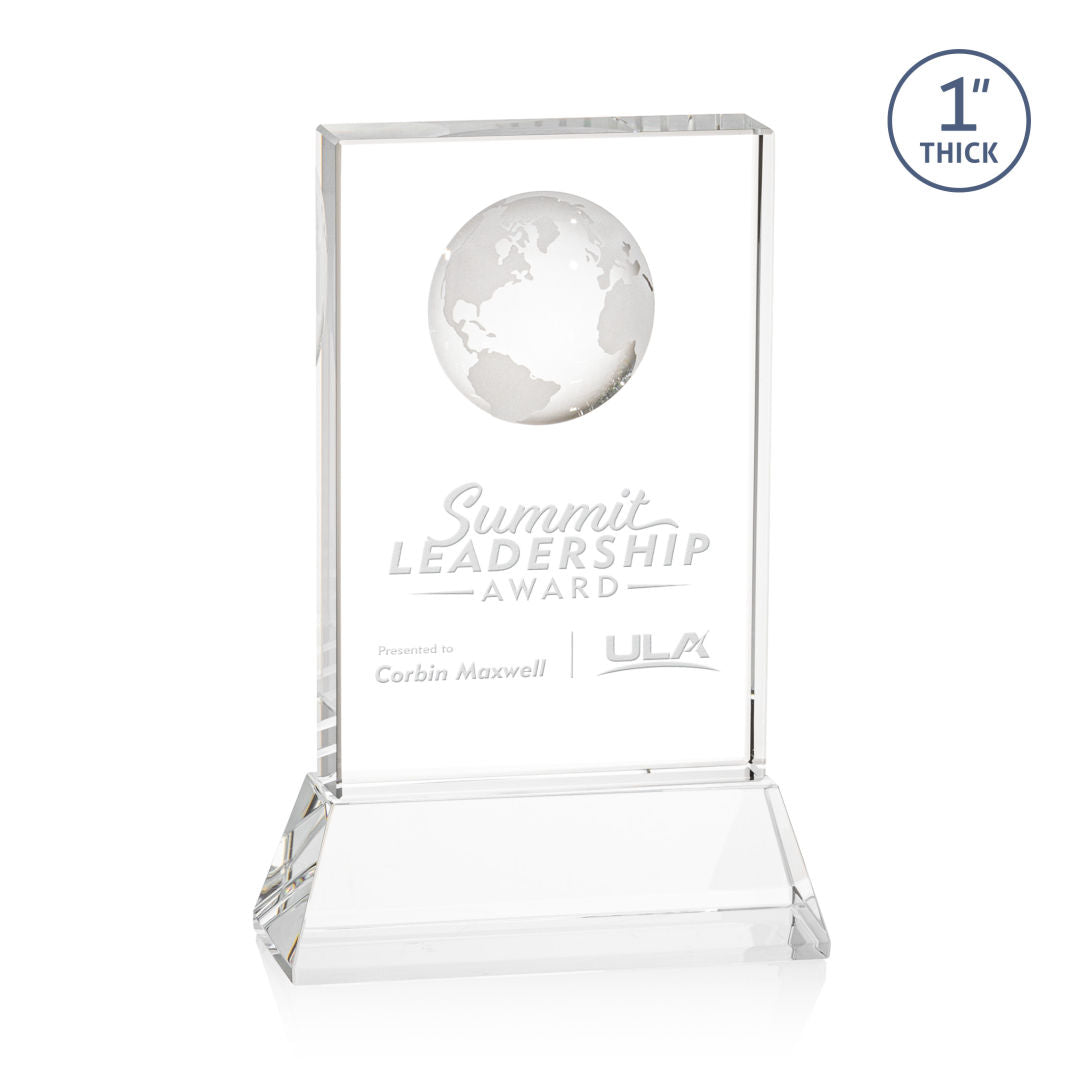 Ambassador Globe Award on Base - Clear — OPG513-C