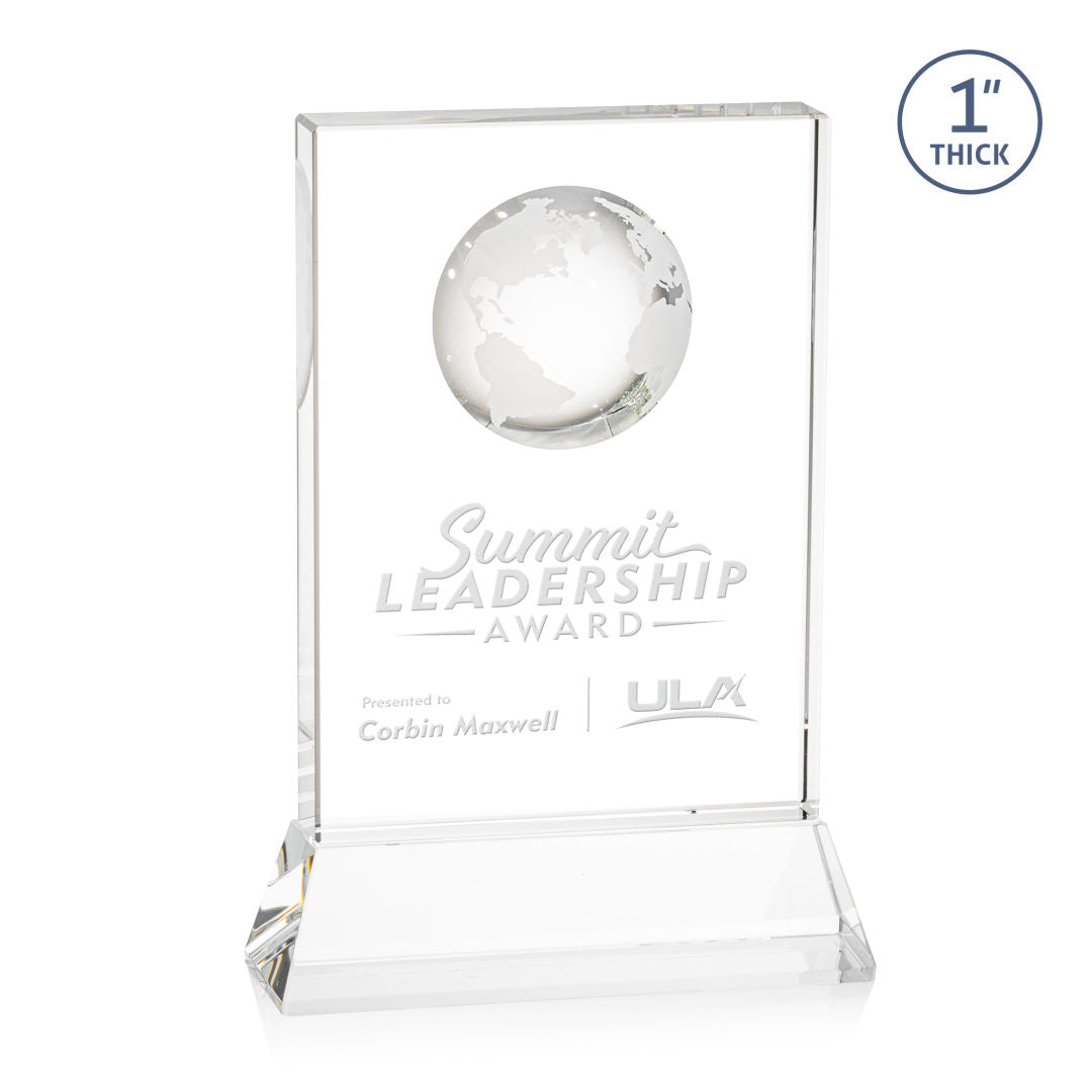 Ambassador Globe Award on Base - Clear — OPG514-C