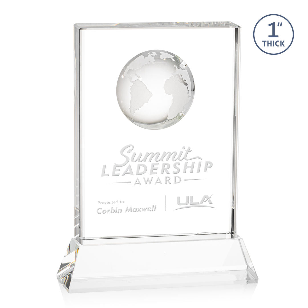 Ambassador Globe Award on Base - Clear — OPG515-C