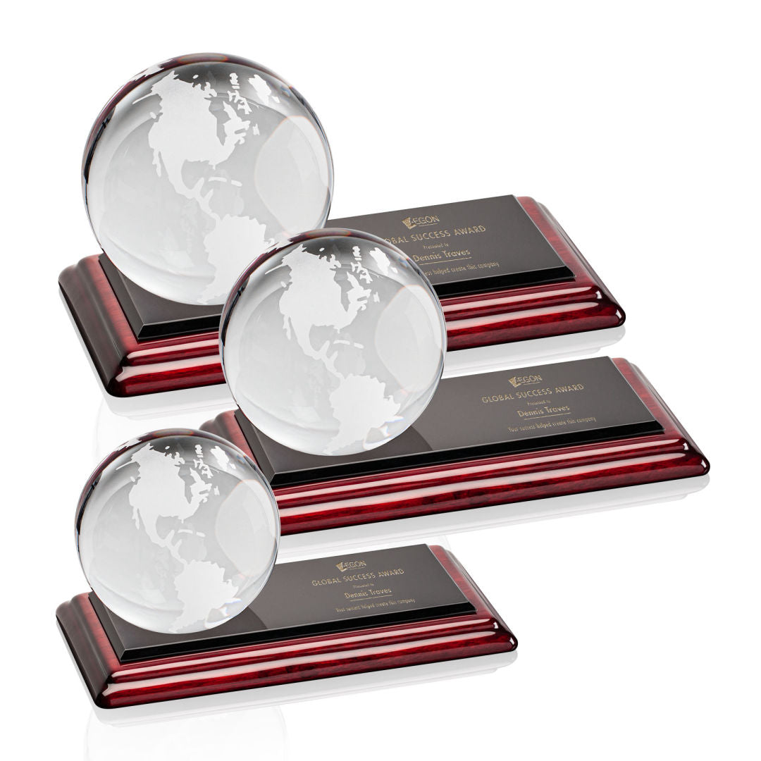 Globe Award on Rosewood Base — OPG52-AB