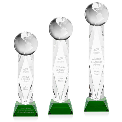 Globe Award on Toscana Base - Green