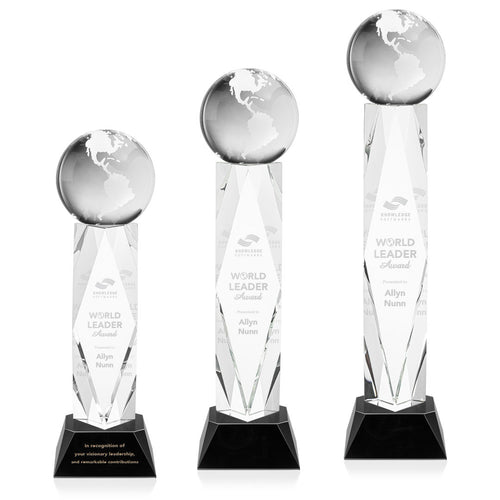 Globe Award on Toscana Base - Black