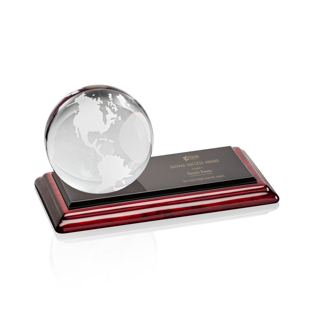 Globe Award on Rosewood Base — OPG522-AB