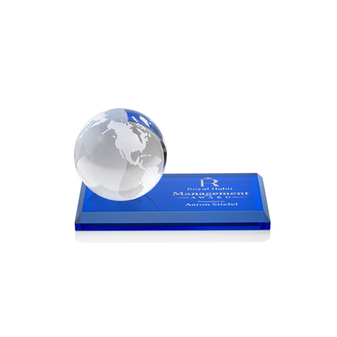 Globe Award on Rectangle Base
