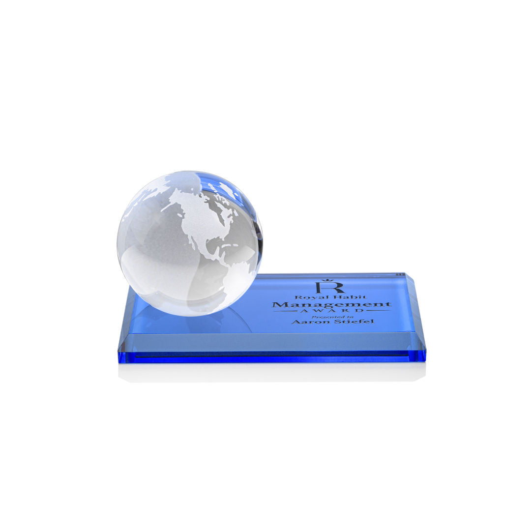 Globe Award on Rectangle Base