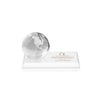 Globe Award on Rectangle Base - White