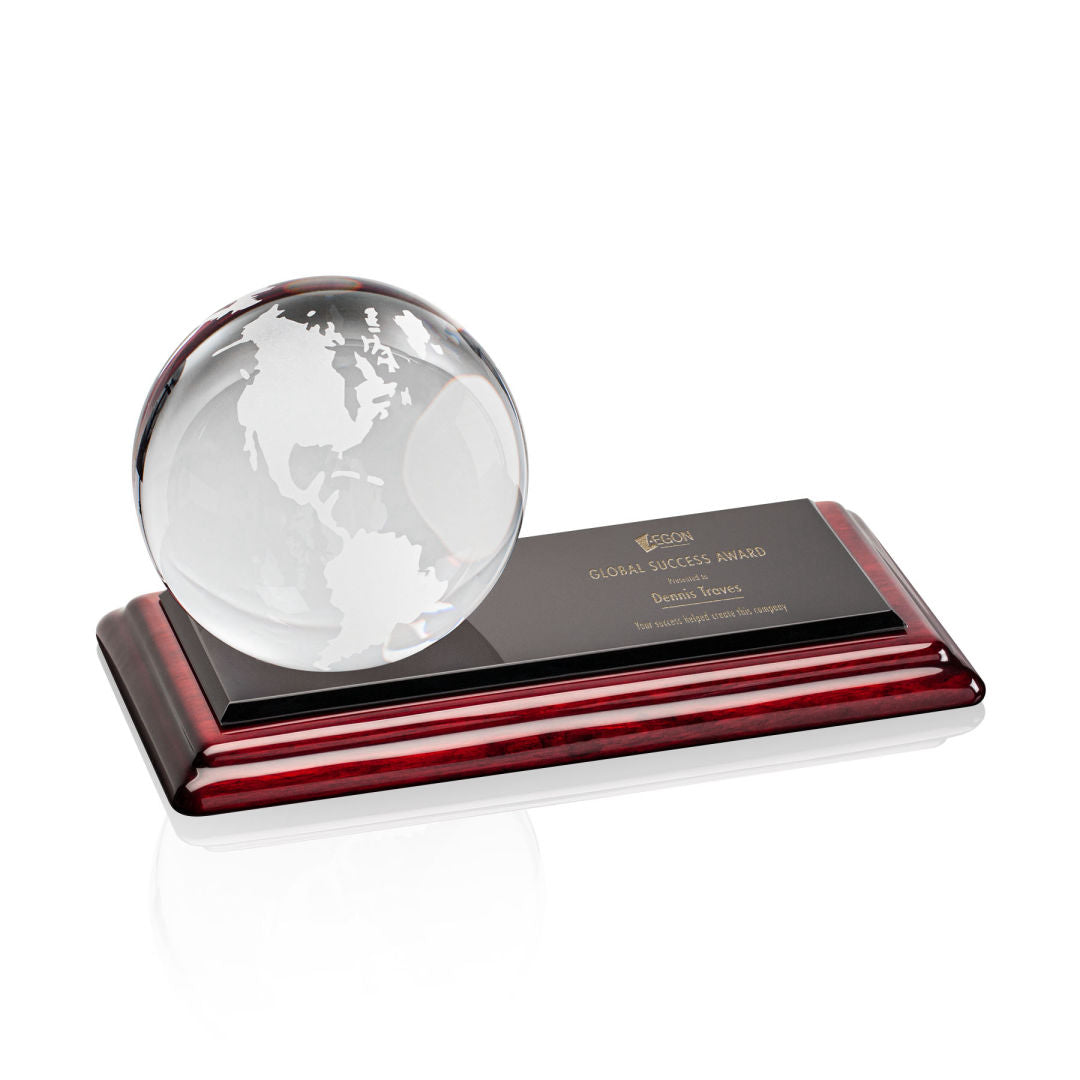 Globe Award on Rosewood Base — OPG523-AB