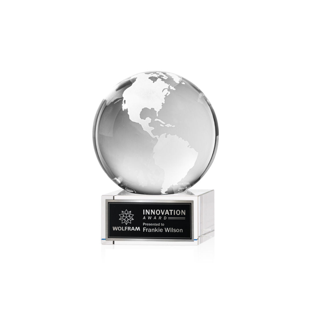 Globe Award on Hancock Base - Clear