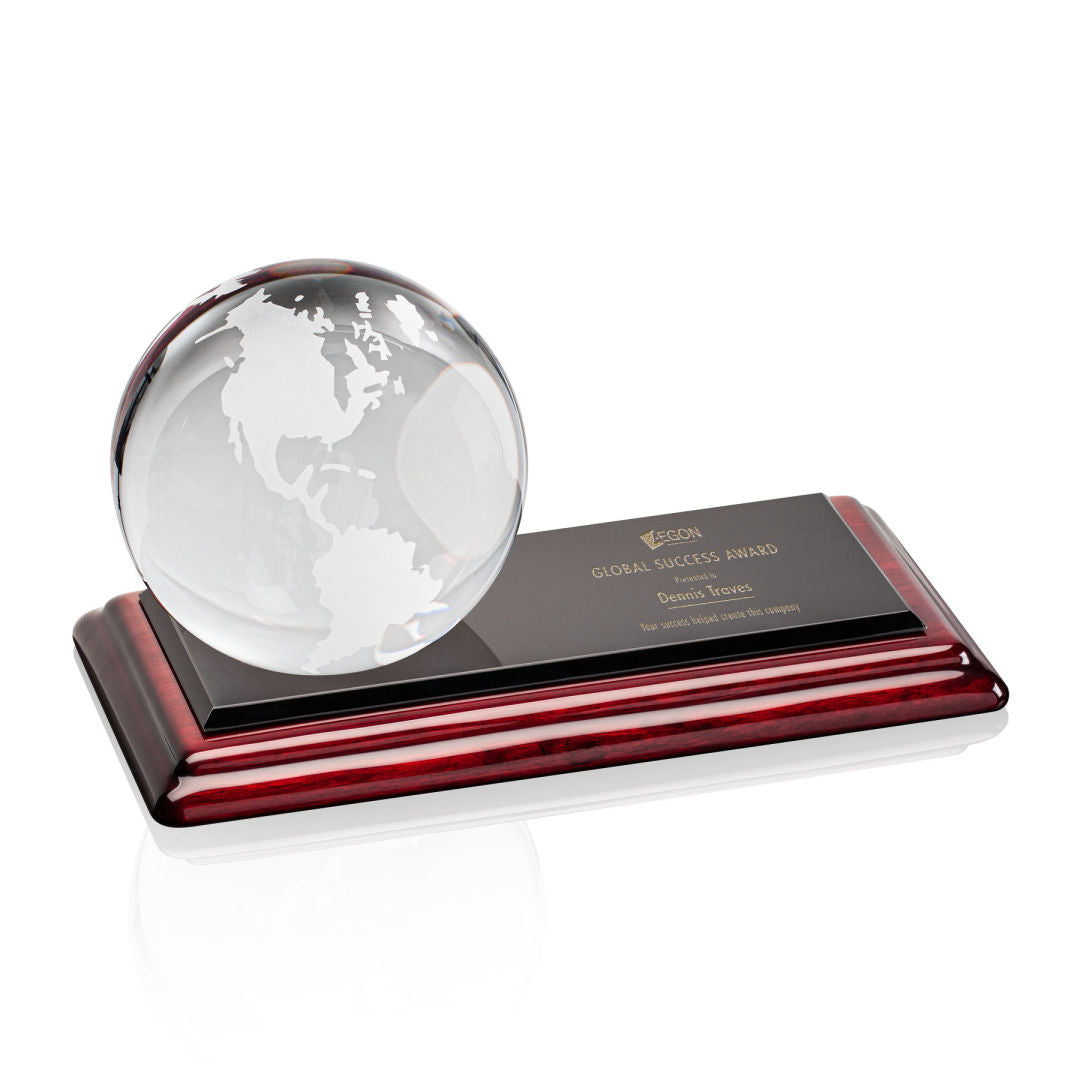 Globe Award on Rosewood Base — OPG524-AB