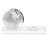 Globe Award on Rectangle Base - White