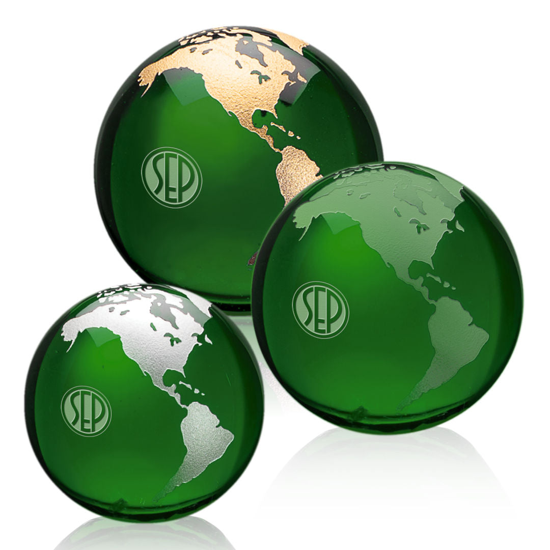 Globe Paperweight - Green — OPG53_G