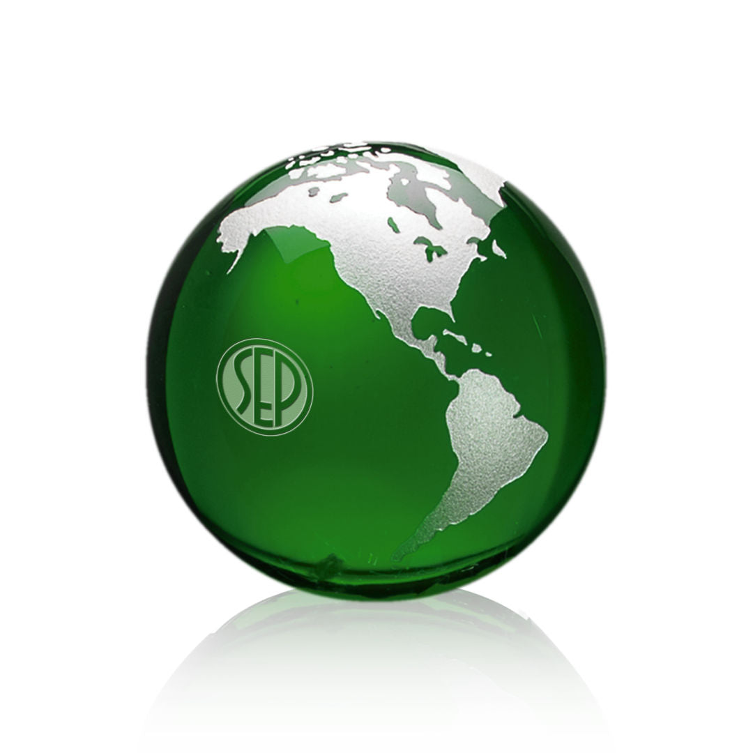 Globe Paperweight - Green — OPG532-GS