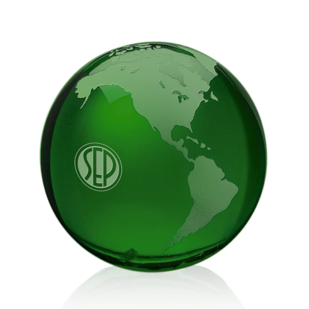 Globe Paperweight - Green — OPG533-G