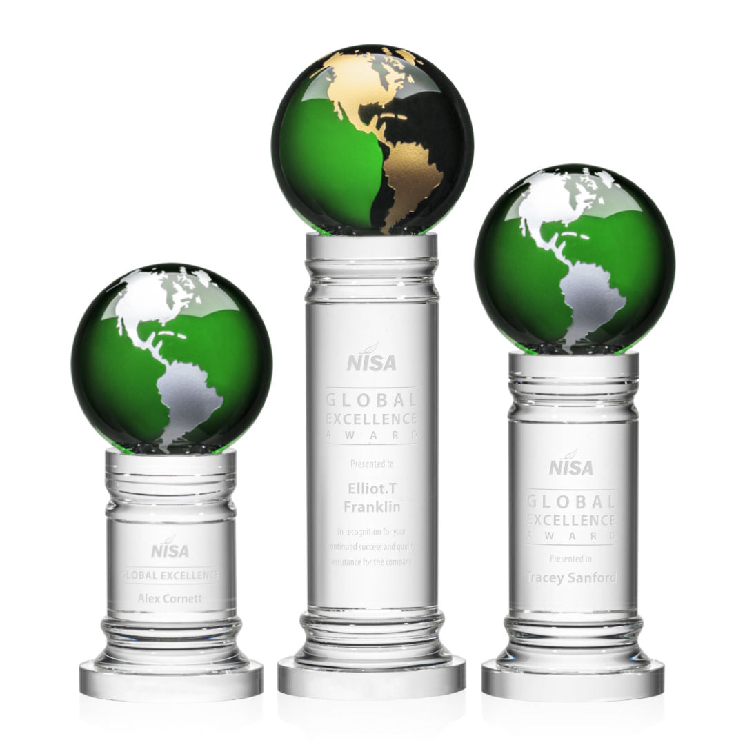 Colverstone Globe Award - Green/Gold — OPG613-GG
