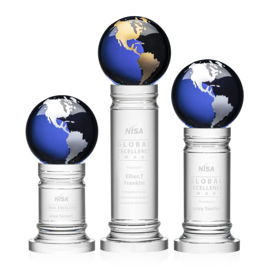 Colverstone Globe Award - Blue/Gold — OPG613-LG
