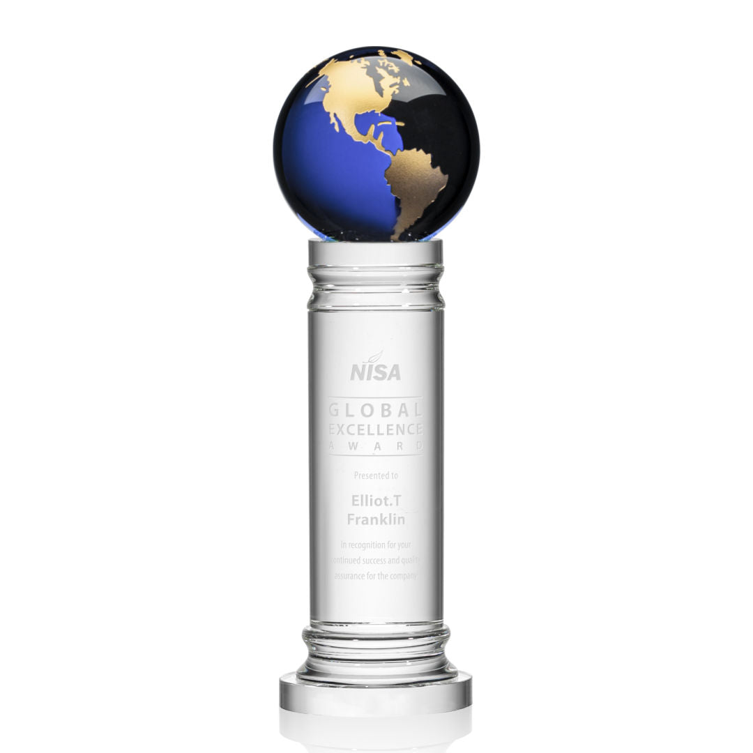 Colverstone Globe Award - Blue/Gold — OPG6133-LG
