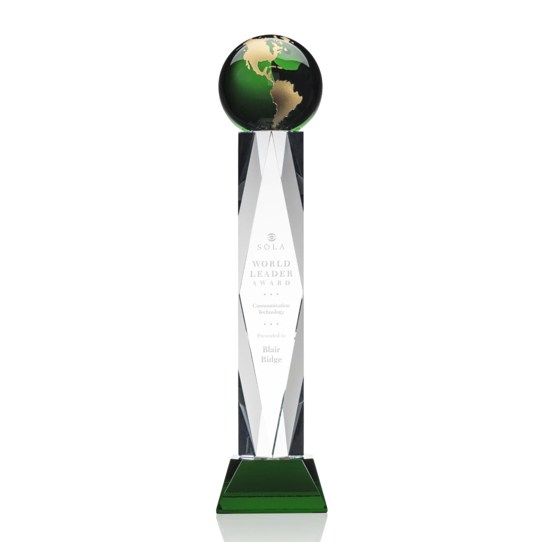 Ripley Globe Award - Green/Gold — OPG6143-GG