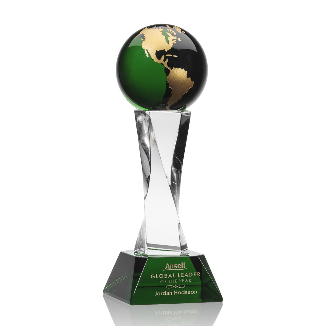 Langport Globe Award - Green — OPG623-GG