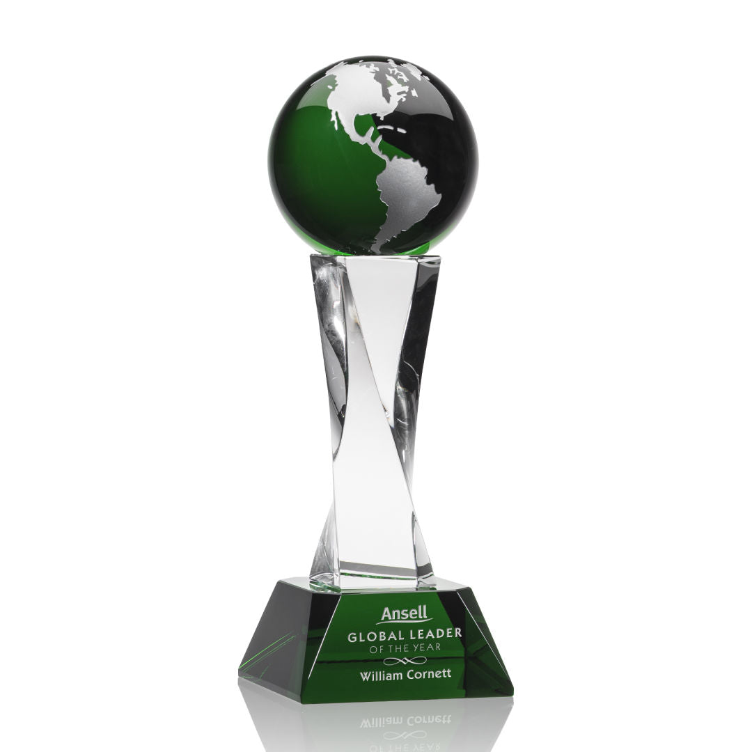 Langport Globe Award - Green — OPG623-GS