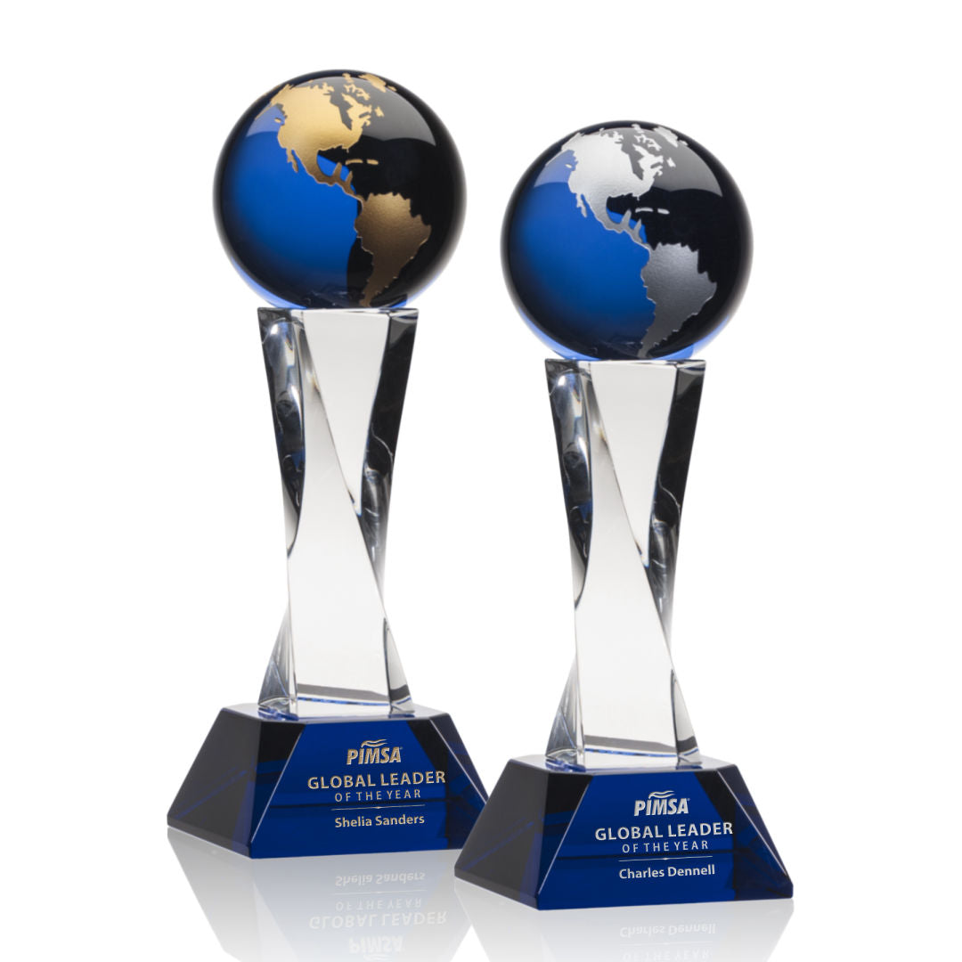 Langport Globe Award - Blue — OPG623-L