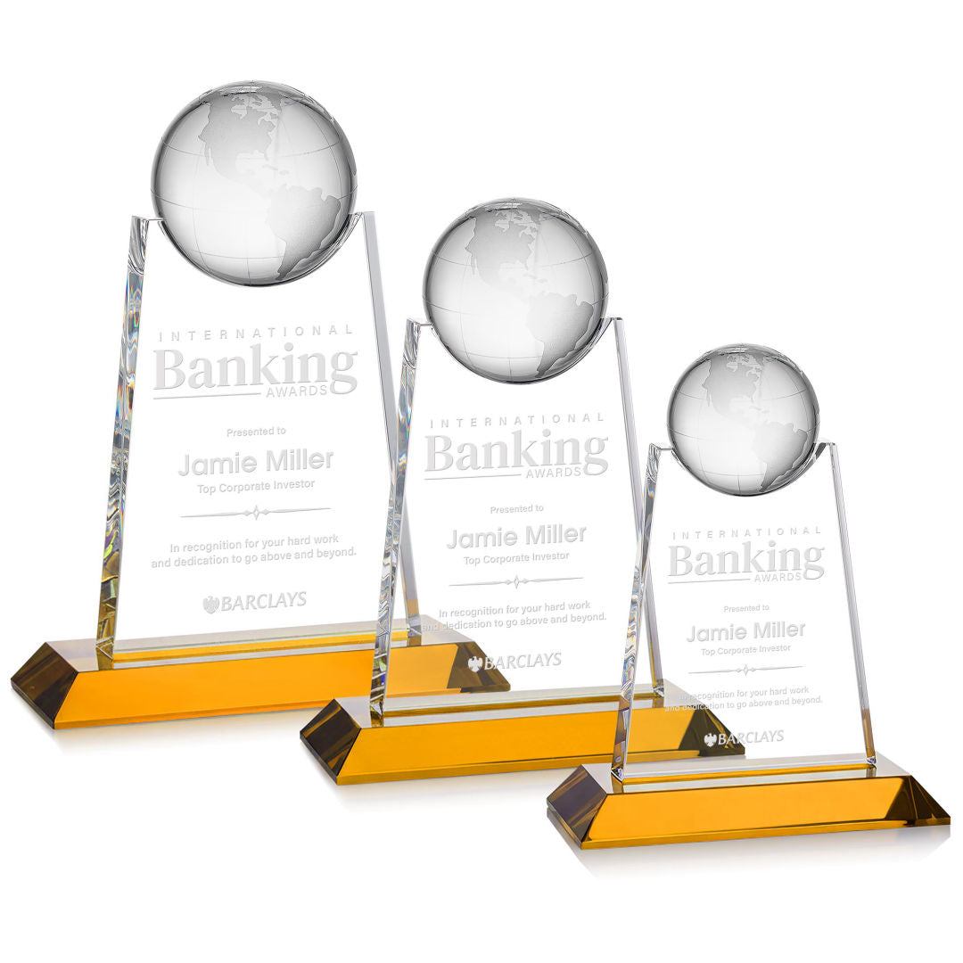 Netherford Globe Award - Amber — OPG650-A