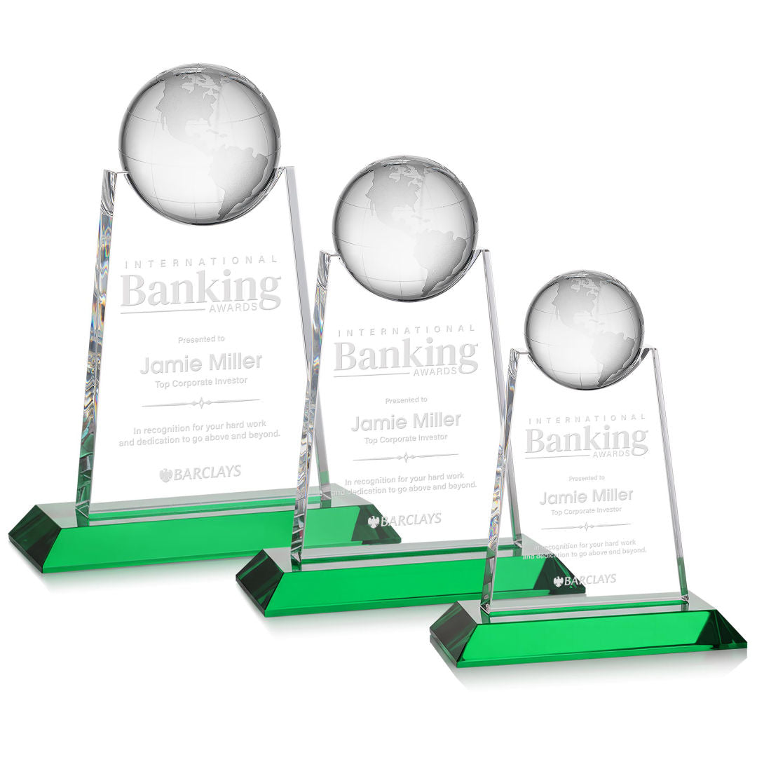 Netherford Globe Award - Green — OPG650-G