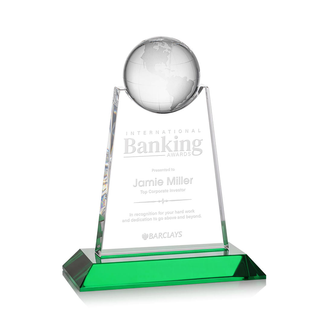 Netherford Globe Award - Green — OPG6501-G