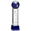 Luz Globe Award on Base - Blue/Silver