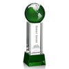 Luz Globe Award on Base - Green/Silver