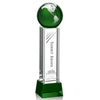 Luz Globe Award on Base - Green/Silver